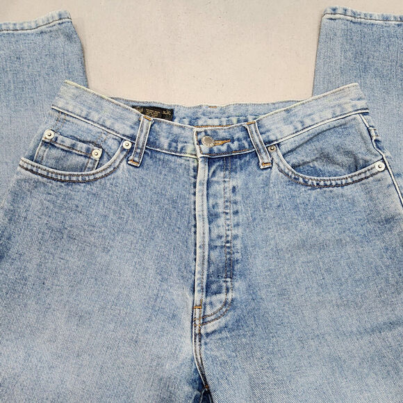 Banana Republic Jeans Women's Blue Medium Wash Straight Leg Jeans Sz 8 Long - Picture 3 of 6